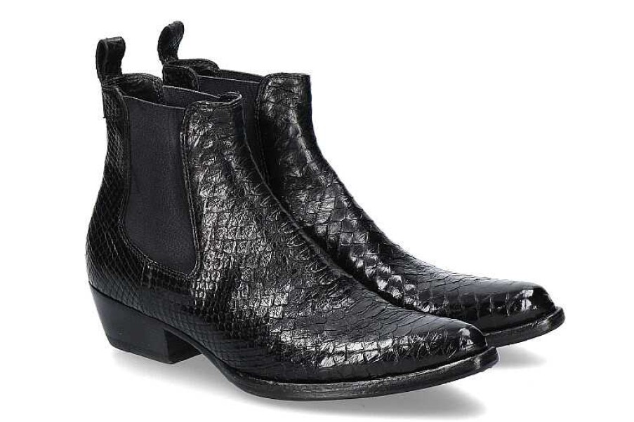 Booties | La Bottega di Lisa La Bottega Di Lisa Chelsea Boot Pitone Nero