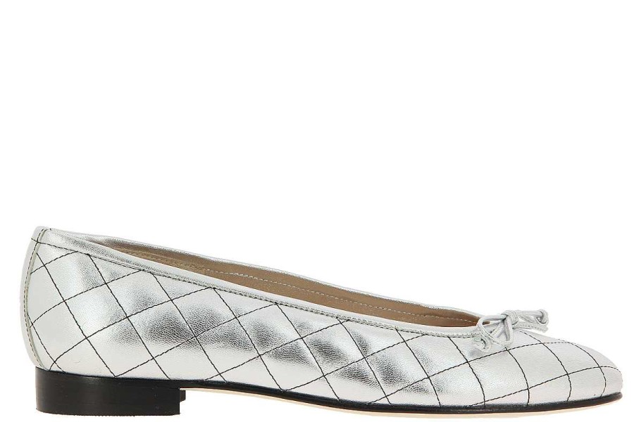 Ballet Flats | Lorbac Lorbac Ballerina Mefy Laminato Argento