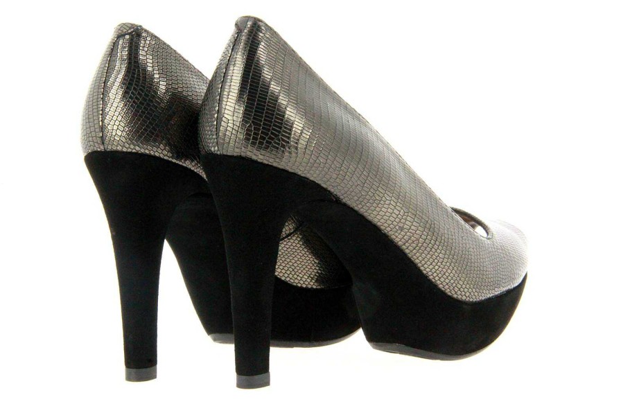 Peeptoes | Unisa Unisa Peeptoe Tyce Tin Black