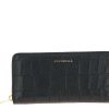 Wallets | Coccinelle Coccinelle Wallet Metallic Croco Soft Noir