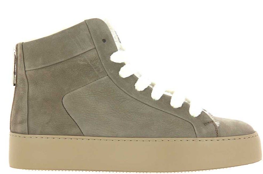 Warm Lining | Camerlengo Camerlengo Sneaker High Lined Morbidone Fango Gomma Cassetta Taupe