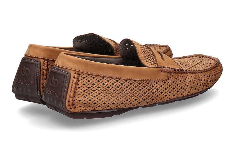 Moccasins | Aldo Brue Aldo Brue Moccasin Nubuk Soft Cognac