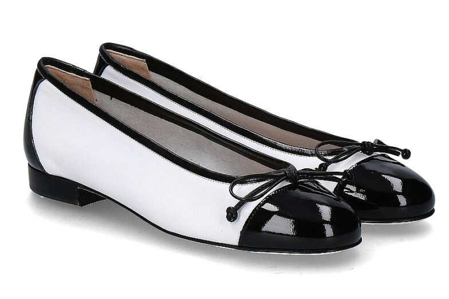 Ballet Flats | Lorbac Scarparossa By Lorbac Ballerina Molly Nappa Vernice- White/Black