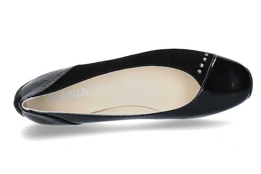 Ballet Flats | Mania Mania Ballerina Naplack Camoscio Nero