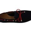 Moccasins | Patrizio Dolci Patrizio Dolci Moccasin Velour Blu 501 Treccia Rosso