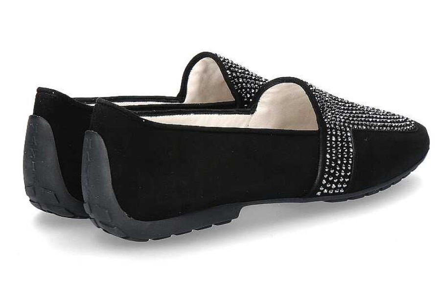 Flats | Mania Mania Slipper Camoscio Nero