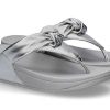 Mules | Fitflop Fitflop Zehentrenner Toe Post Leather Silver