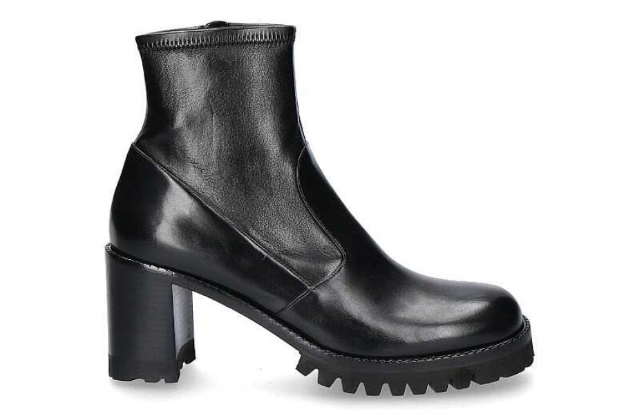 Booties | Truman's Truman'S Boots Vitello Nero Stretch