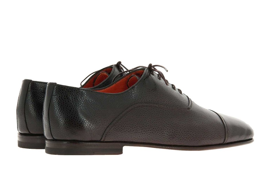 Oxfords | Santoni Santoni Lace-Up Leather Darkbrown