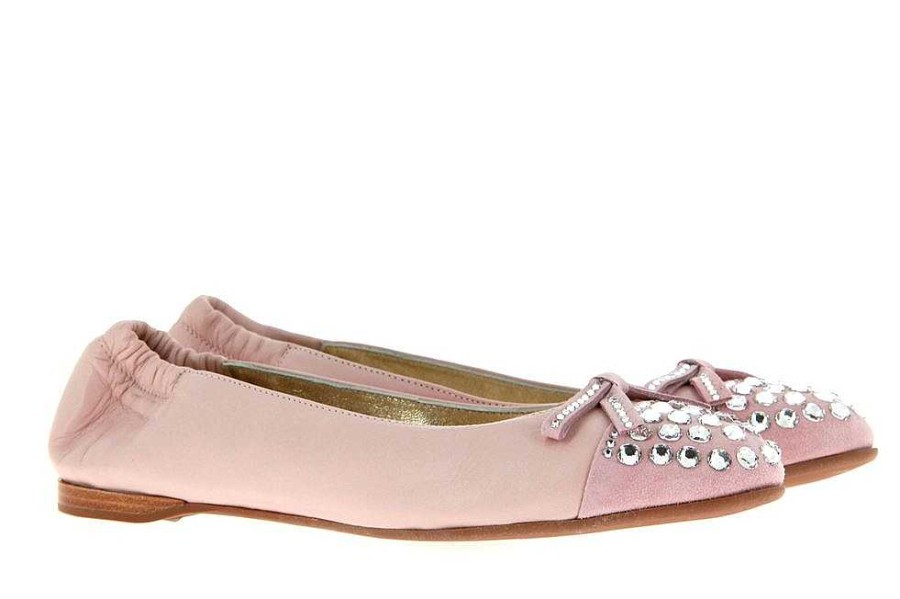 Ballet Flats | ScarpaRossa Scarparossa Ballerina Camoscio Grace Alaska Crystal