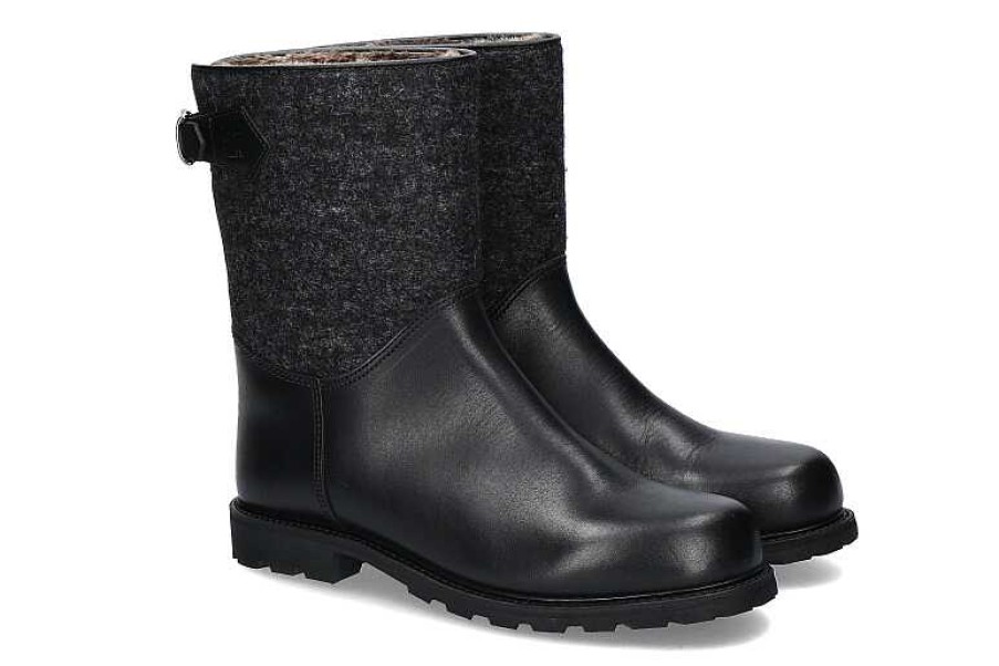 Warm Lining | Ludwig Reiter Ludwig Reiter Ankle Boots Lined Senner Schwarz Anthrazit