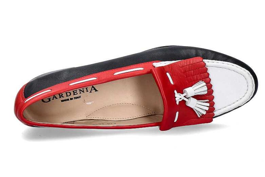 Moccasins | Gardenia Gardenia Moccasin Nappa Notte Bianco Rosso