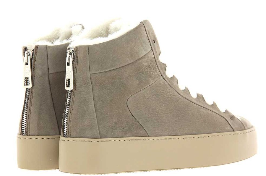 Warm Lining | Camerlengo Camerlengo Sneaker High Lined Morbidone Fango Gomma Cassetta Taupe