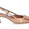 Pumps | Bianca Di Bianca Di Sling Pumps Vernice Nude Cuoio