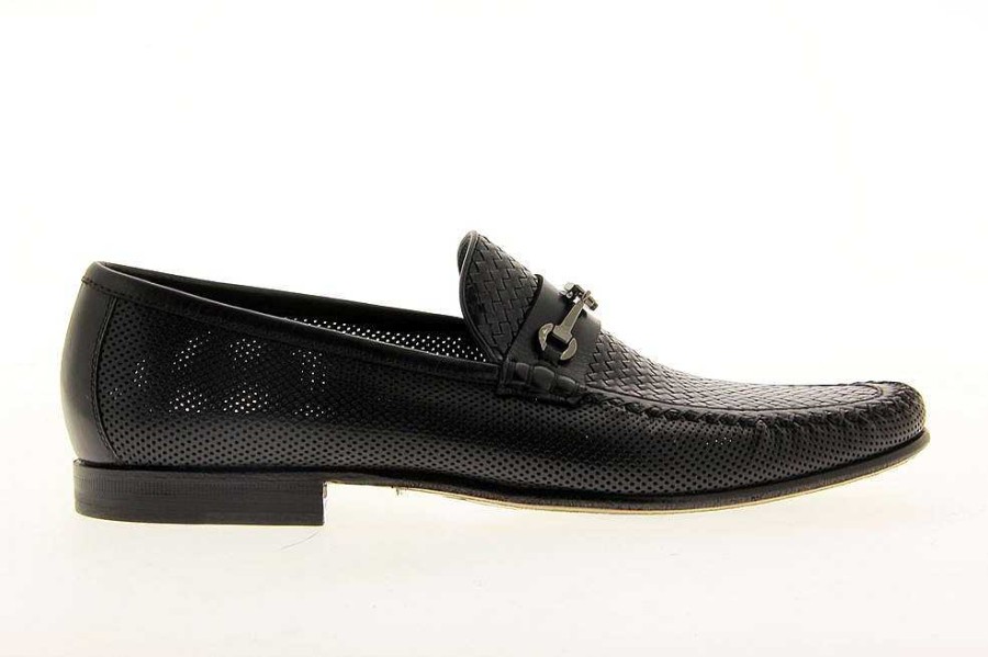 Loafers | Moreschi Moreschi Slipper Calf Nero Gomma