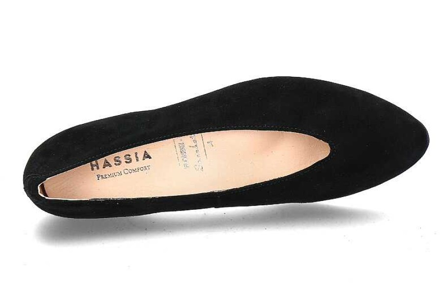 Pumps | Hassia Hassia Pumps Florenz H-Weite Samtziege Schwarz Silver