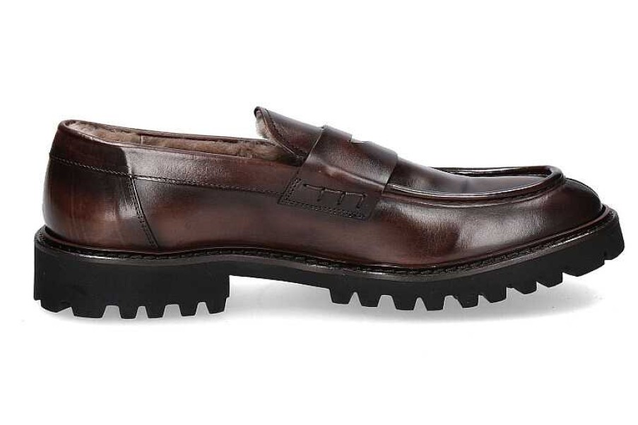 Warm Lining | Corvari Corvari Loafer Lined Diver Marrone- Dunkelbraun