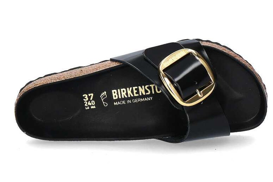 Mules | Birkenstock Birkenstock Mules Madrid Big Buckle Normal -Highshine Black