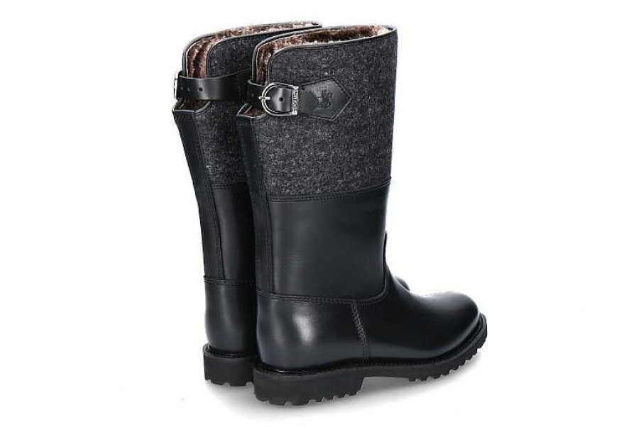 Warm Lining | Ludwig Reiter Ludwig Reiter Boots Lined Maronibraterin Schwarz Antra