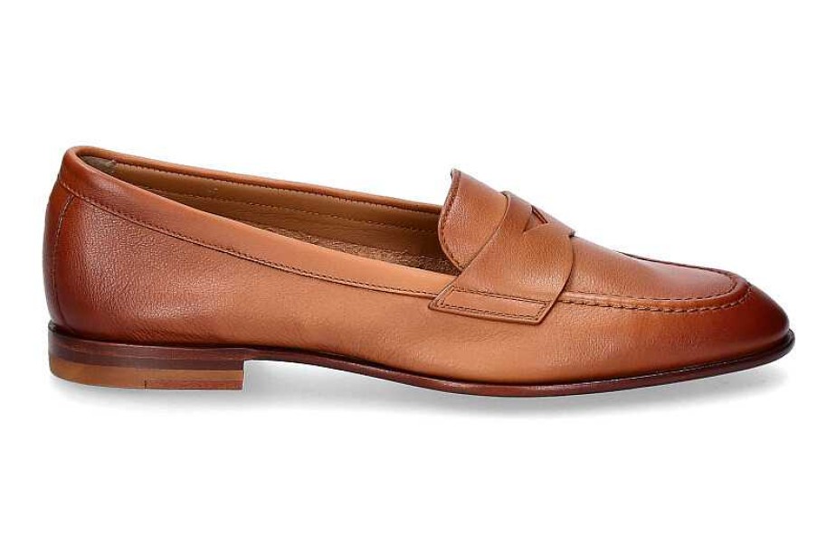 Flats | Santoni Santoni Women'S Loafer Penny- Hellbraun