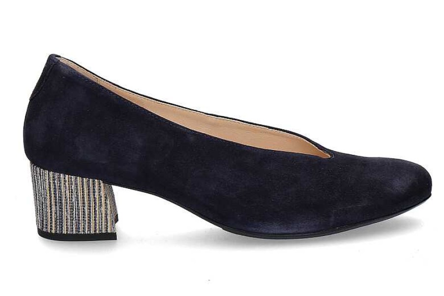 Pumps | Hassia Hassia Pumps Florenz H-Weite Samtziege Blue