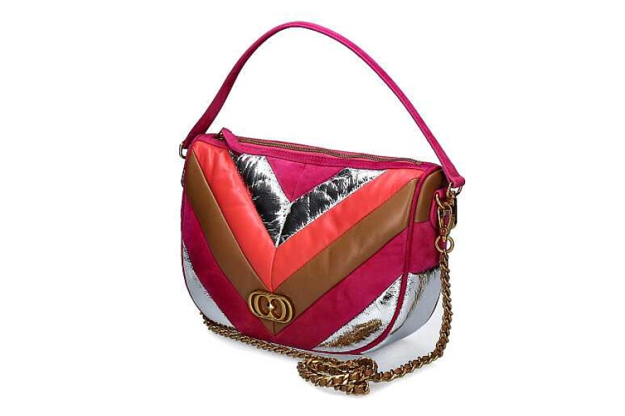 Hand Bags | La Carrie La Carrie Shoulder Bag Amitola Stripes Lollo Mulit Fuxia