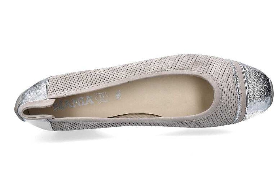 Ballet Flats | Mania Mania Ballerina Laminato Camoscio Laminato Sasso