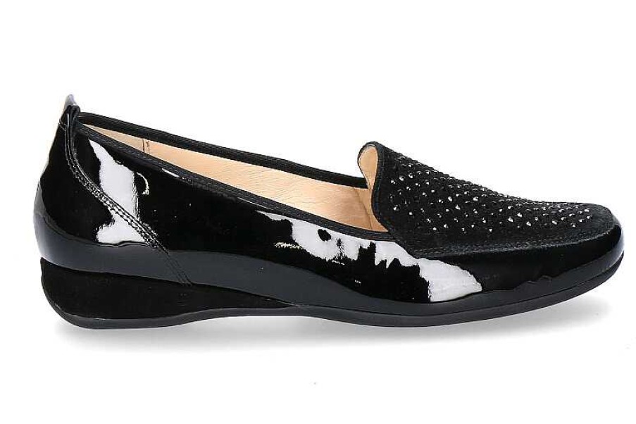 Flats | Hassia Hassia Slipper Petra Anillack Leather Black