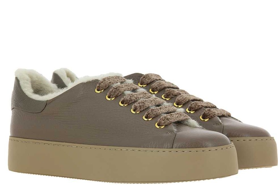 Warm Lining | Camerlengo Camerlengo Sneaker Lined Cairo Fango Gomma Cassetta Taupe