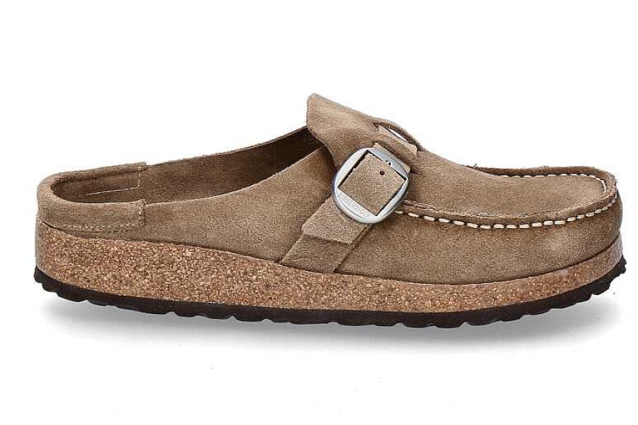 Mules | Birkenstock Birkenstock Women'S Clogs Buckley Velours Schmal- Gray Taupe