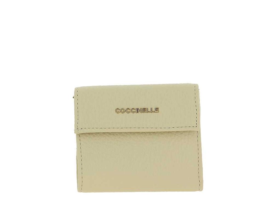 Wallets | Coccinelle Coccinelle Wallet Grain Leather Metallic Soft Silk