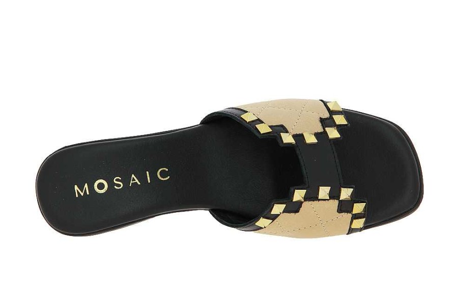 Mules | MOSAIC Mosaic Pantolette Leather Black