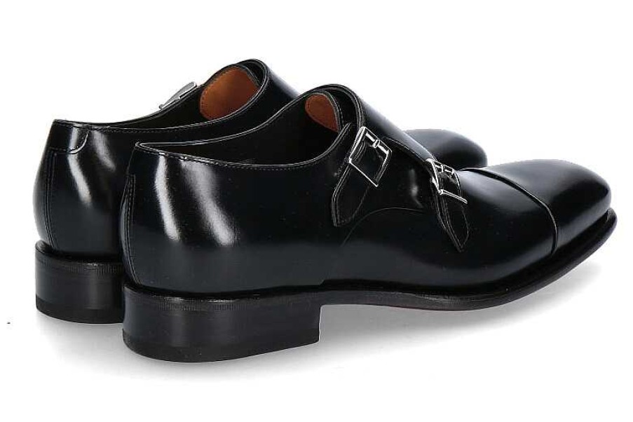 Oxfords | Santoni Santoni Monk Leather Black