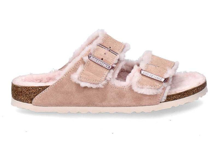 Warm Lining | Birkenstock Birkenstock Mules Narrow Lined Arizona Shearling Light Rose