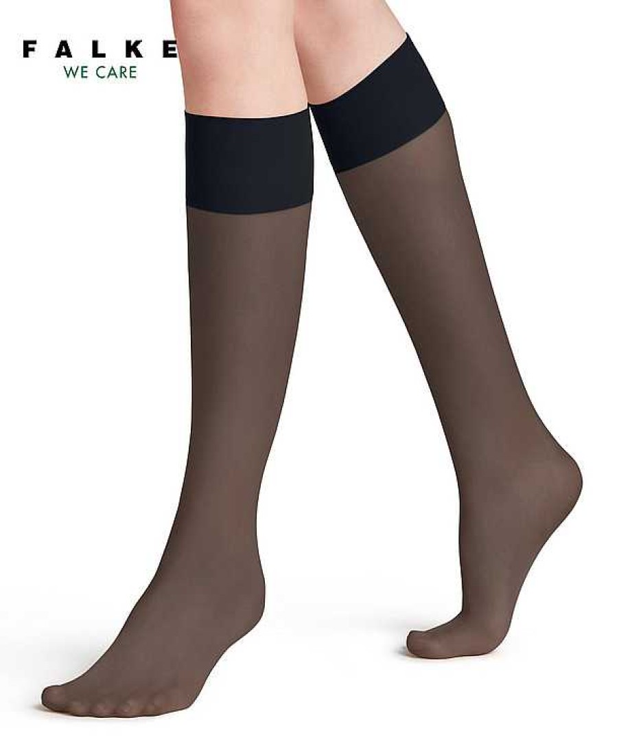 Socks | Falke Falke Damen Kniestrumpfe Pure Matt 20 Den- Marine