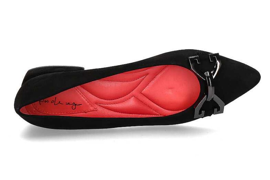 Ballet Flats | Pas de rouge Pas De Rouge Ballerina Janet -Nero