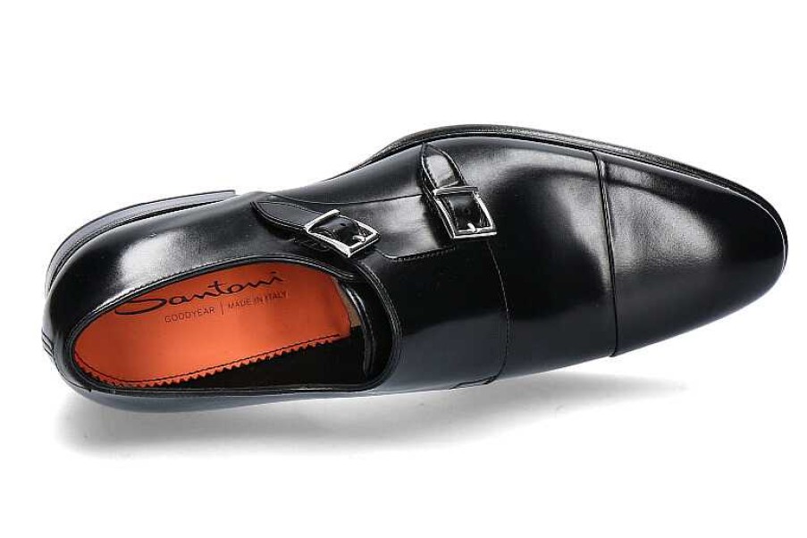 Oxfords | Santoni Santoni Monk Leather Black