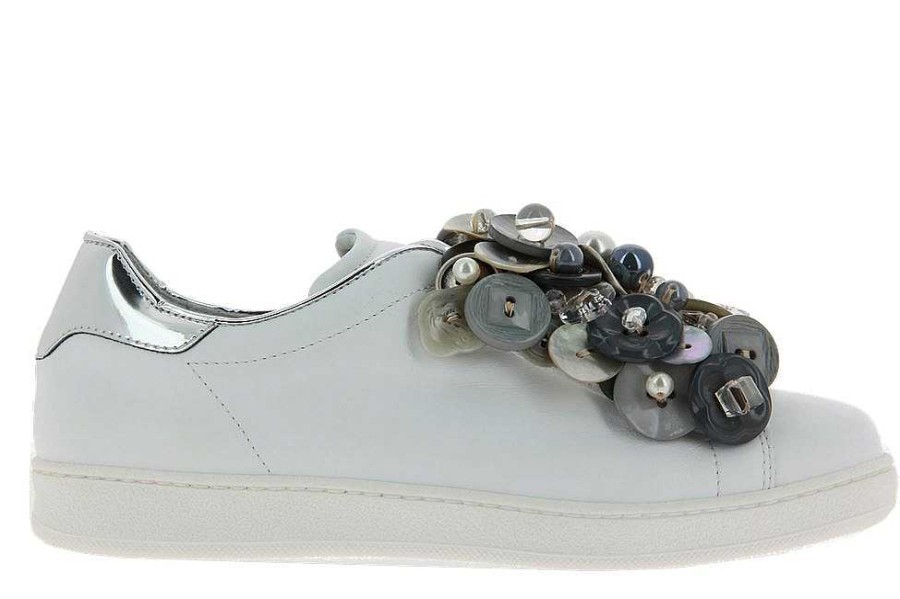 Sneakers | Pokemaoke Pokemaoke Sneaker Orchidea Argento Vitello Bianco