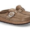 Mules | Birkenstock Birkenstock Women'S Clogs Buckley Velours Schmal- Gray Taupe