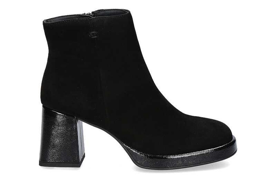 Ankle Boots | Paul Green Paul Green Ankle Boots Samtziege Knautschlack- Schwarz