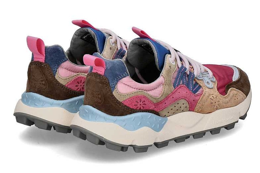 Sneakers | Flower Mountain Flower Mountain Women'S Sneaker Yamano Suede Nylon- Pink/Multi