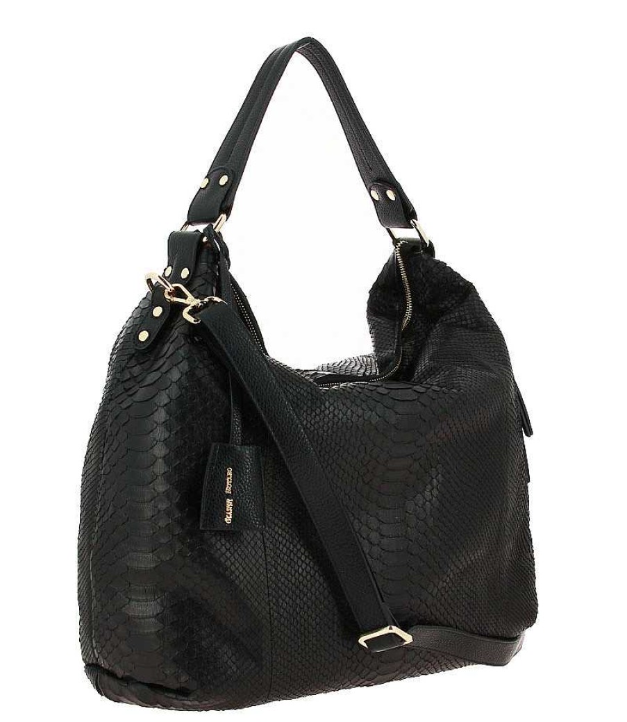 Hand Bags | Carol J. Carol J. Bag Pitone 702 Nero