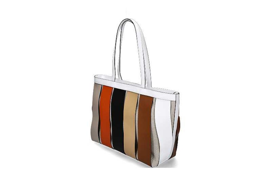 Hand Bags | Carol J. Gianni Notaro Shopper 562 Bianco Multicolor