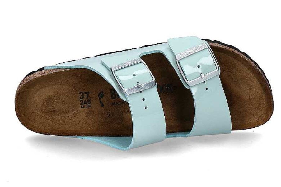 Mules | Birkenstock Birkenstock Mules Arizona Schmal Patent- Surf Green