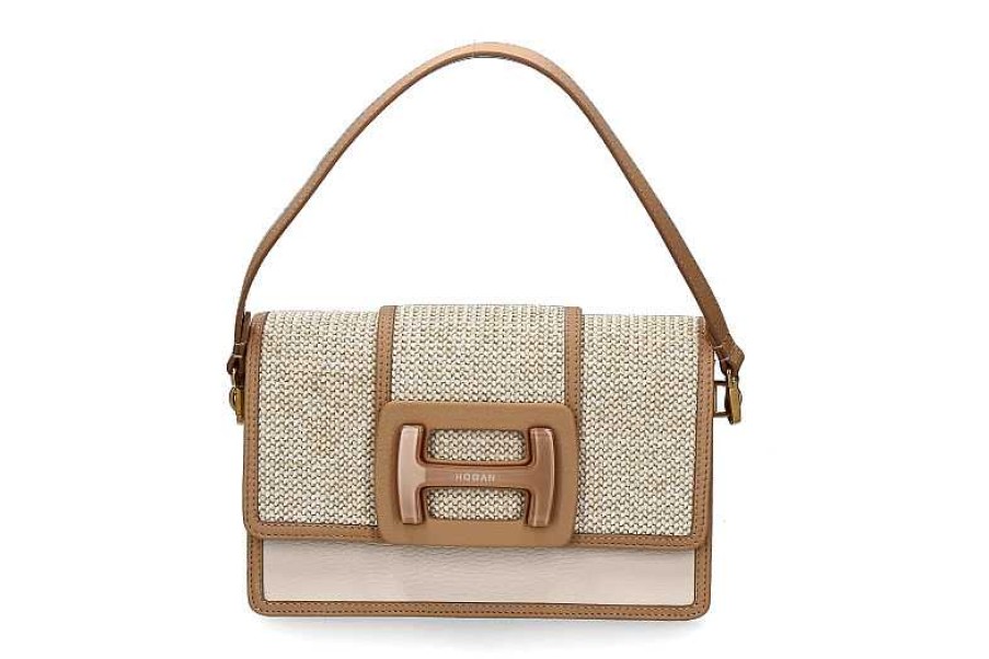 Hand Bags | Hogan Hogan Shoulder Bag Tracolla Rett Rafia Beige