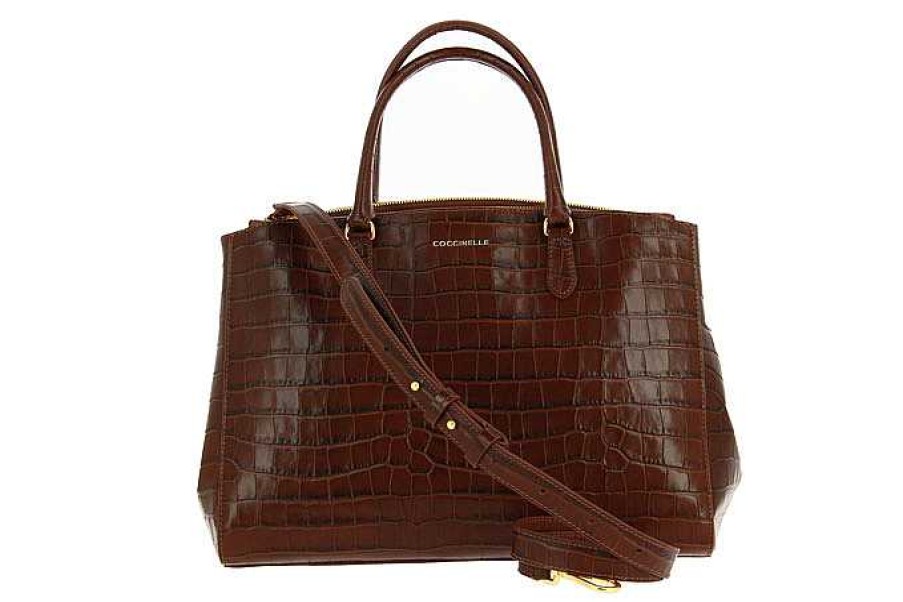 Hand Bags | Coccinelle Coccinelle Bag Sortie Kroko Brown