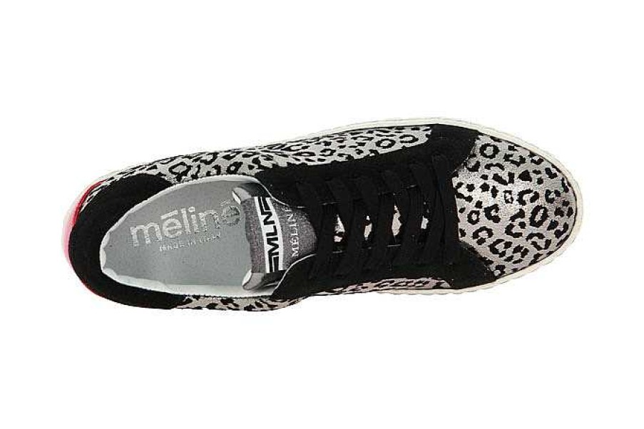 Sneakers | méliné Meline Sneaker Acciaio Moon Velour Nero