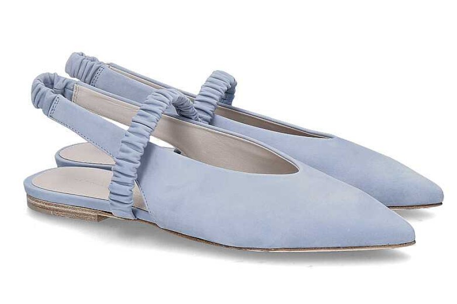 Ballet Flats | Kennel und Schmenger Kennel & Schmenger Sling- Ballerina Greta Soft Nubuk Cielo/Blau