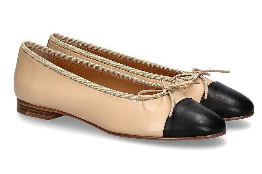 Ballet Flats | Unützer Unutzer Ballerina Classic Nappa- Beige/ Black