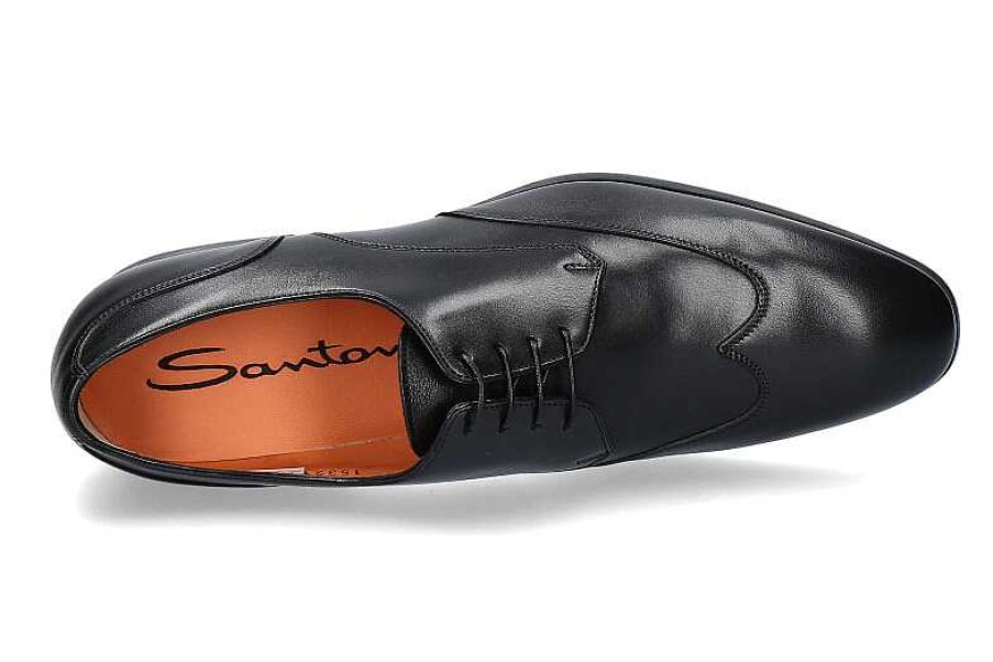 Oxfords | Santoni Santoni Lace-Up Leather Black